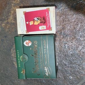 Snowbabies Rudolph, Red M&M & Keepsake Piglets First Ride bundle